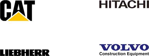 Logo's Caterpillar Hitachi Liebherr Volvol Production Equipment